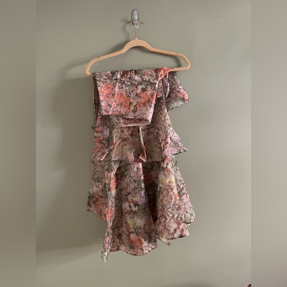 & Other Stories Ruffled Tier Midi Skirt Size 8